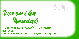 veronika mandak business card